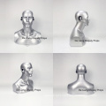 DL233 New style Men head mannequins flash silver color for hat/headset/glasses display make up head mannequin for sale